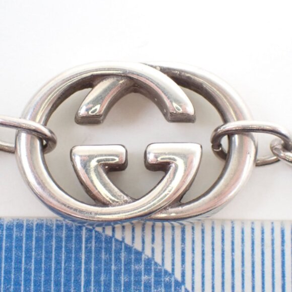 Gucci Silver Interlocking GG Pendant Necklace Silvery - Picture 4 of 6